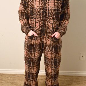 Skims Unisex Cozy Knit Hooded Lounge Jumpsuit Size M